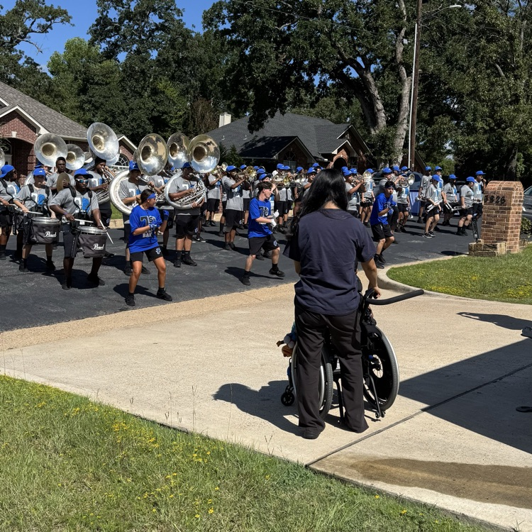 band playing for residents in the streets