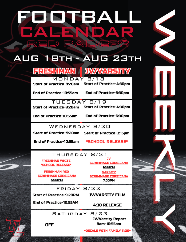 Tyler Legacy football schedule