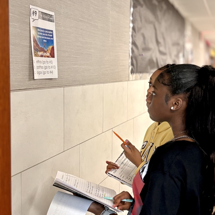 students analyzing advertisements