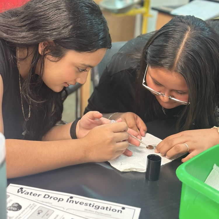 8th grade students investigated the properties of water