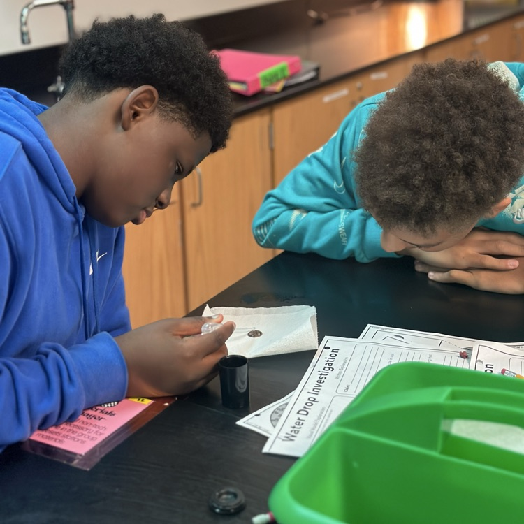 8th grade students investigated the properties of water