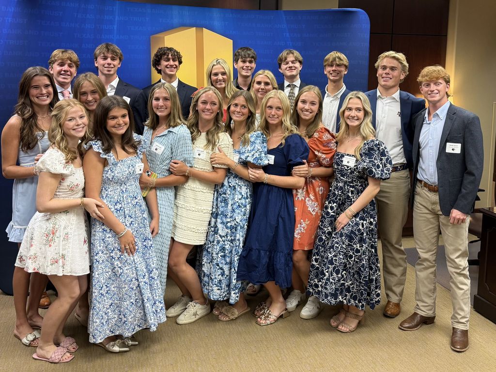 Tyler Legacy students at the Texas Bank and Trust induction ceremony