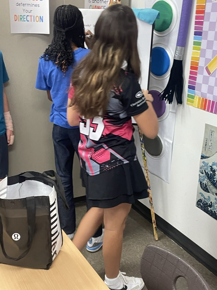 Students working on a project.
