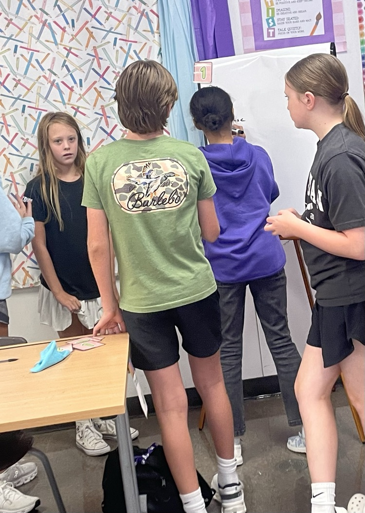 Students working on a project.