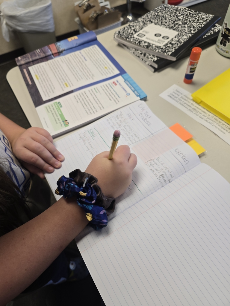 students writing in their notebooks