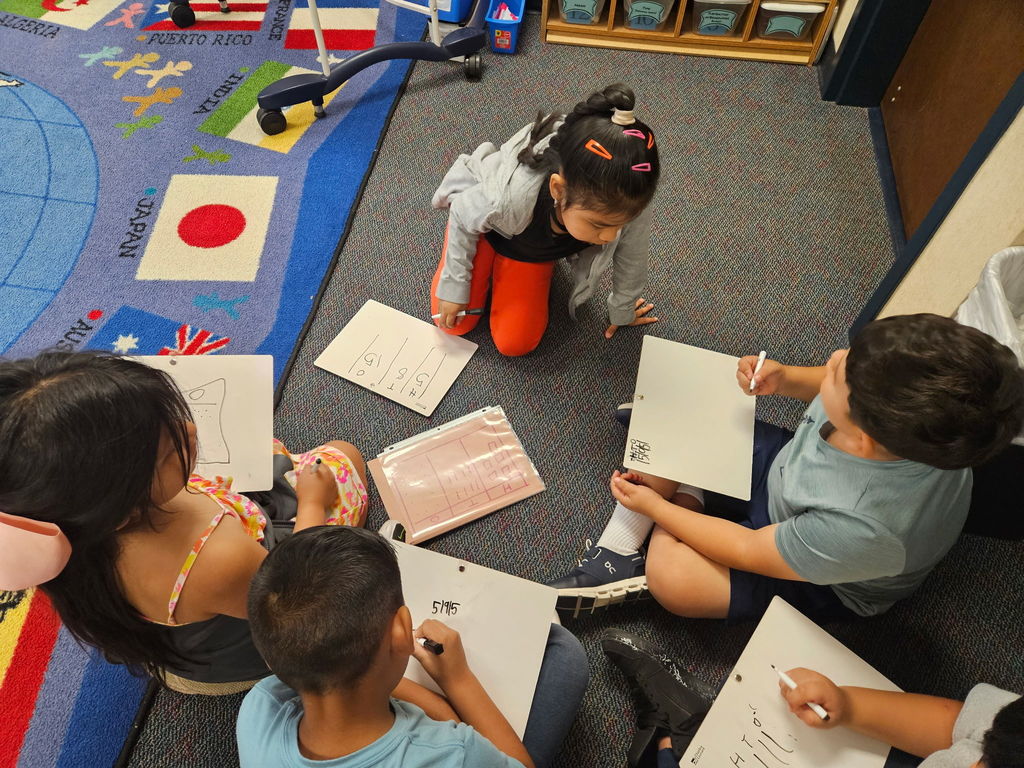 students wroking a group 