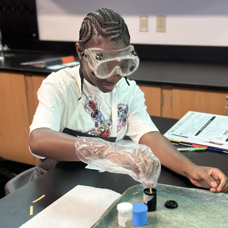student investigating aqueous solutions