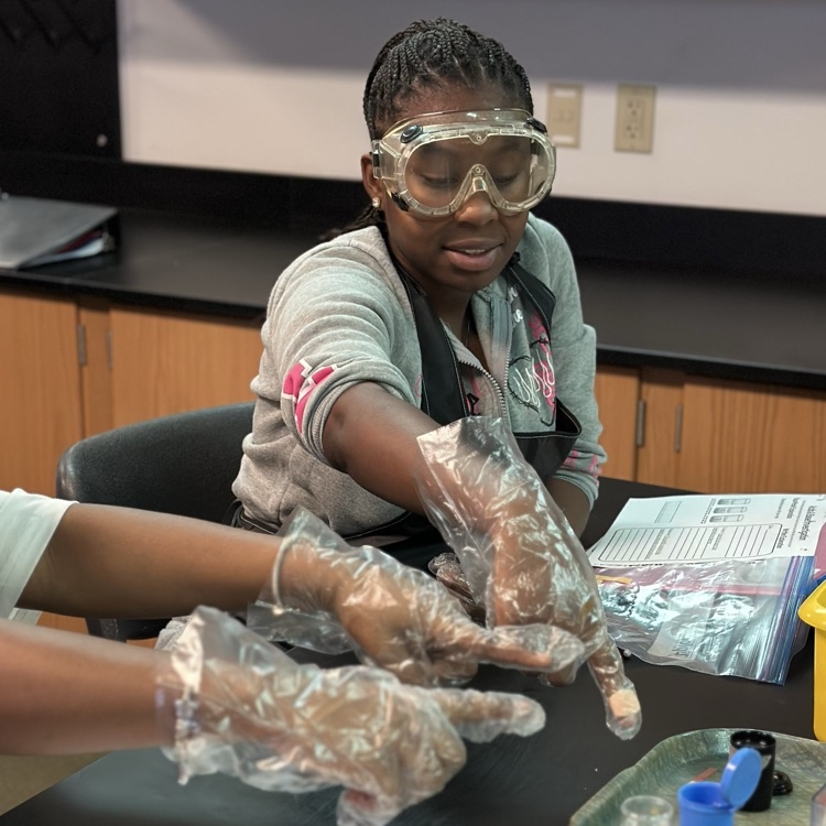 student investigating aqueous solutions