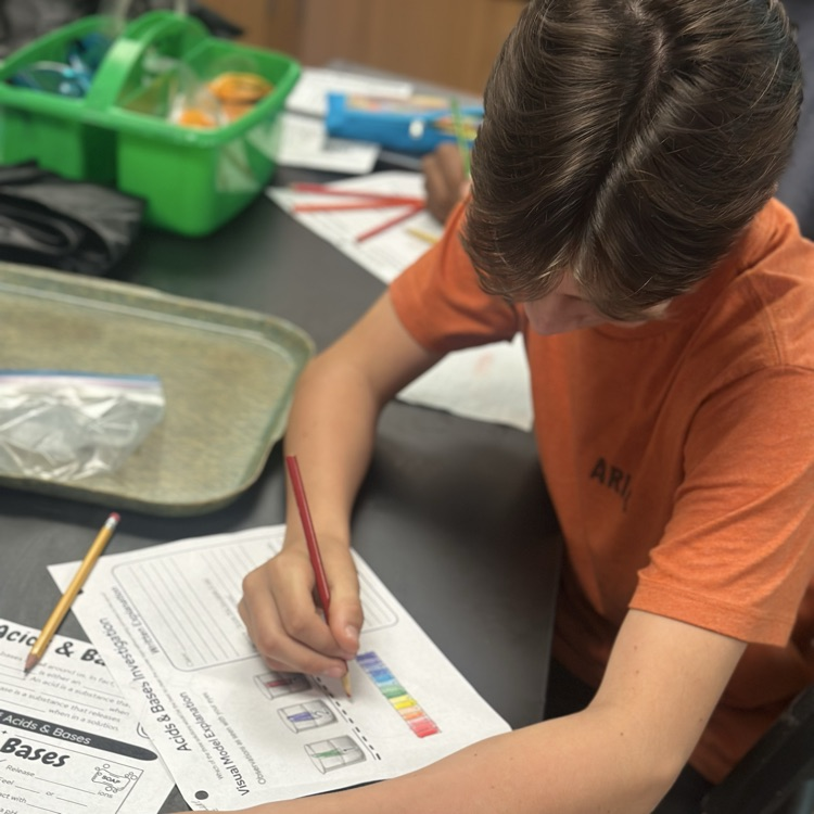 student investigating aqueous solutions