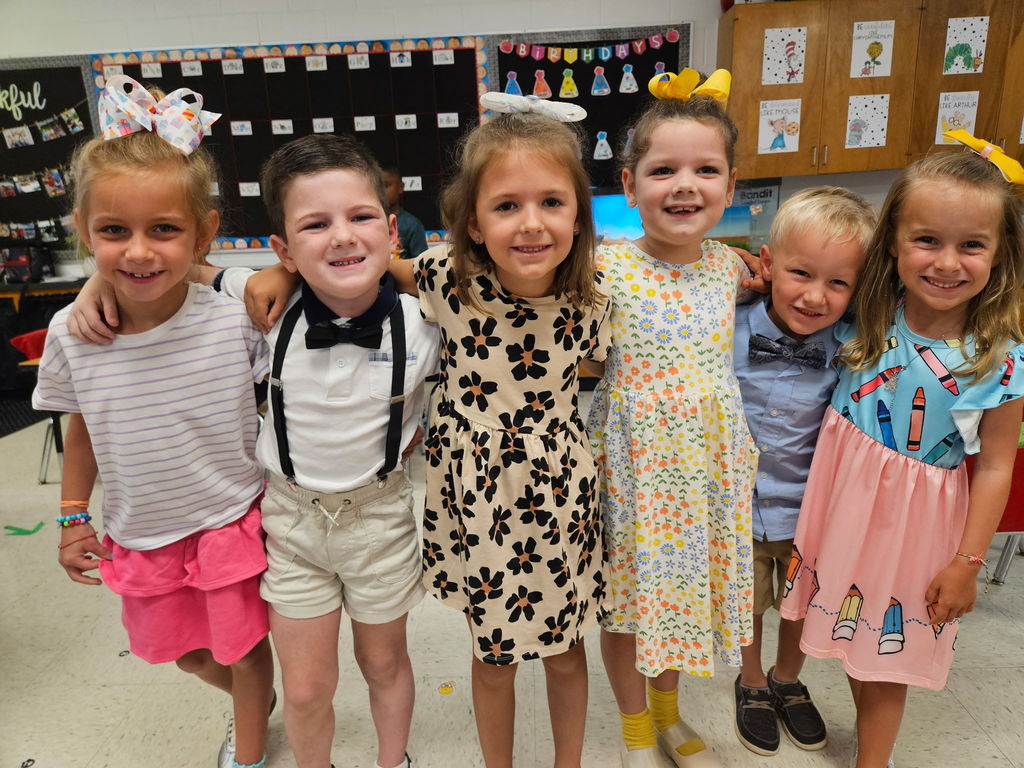 Students dressed for Bow day