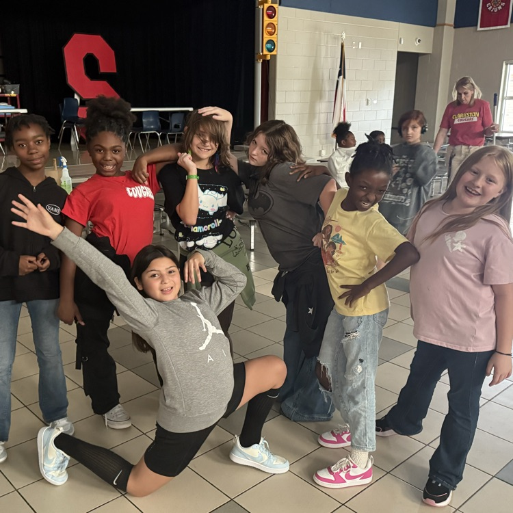 fifth graders dancing at a dance party