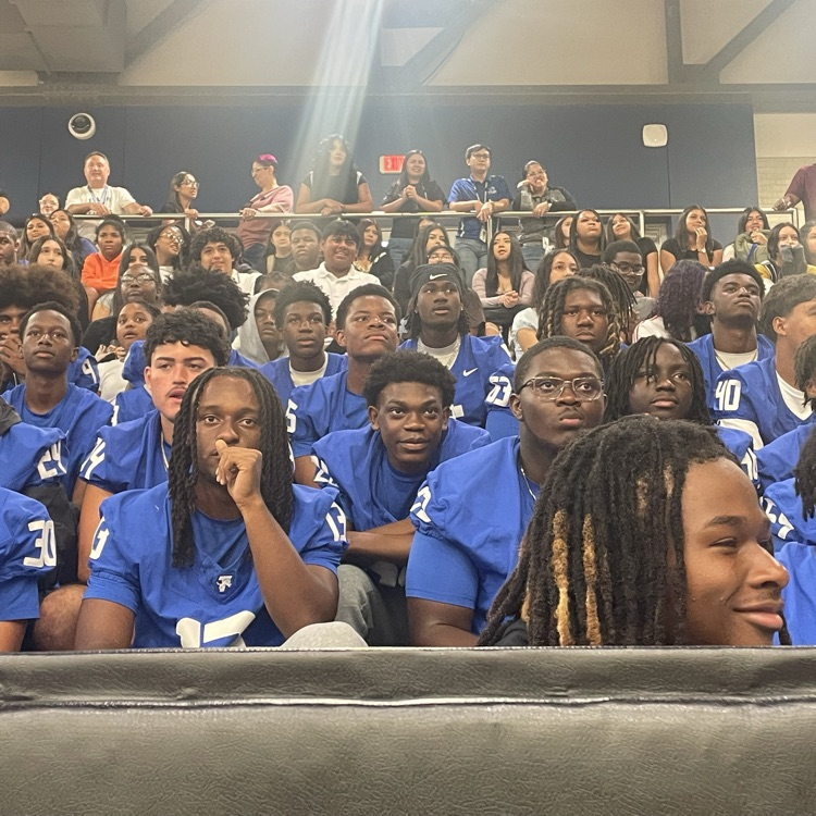football players in the stands