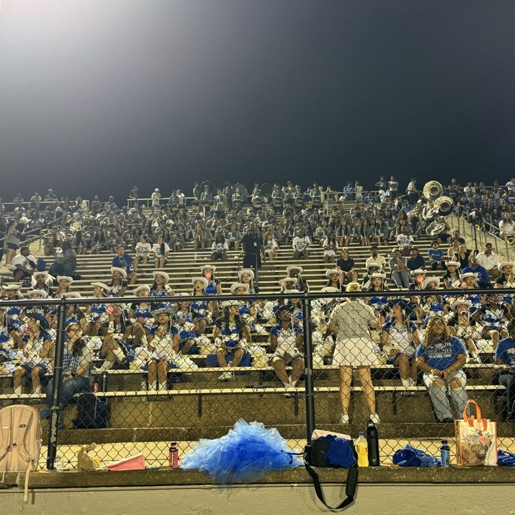 drill team in stands