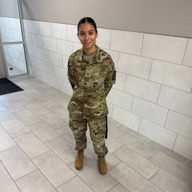 student wearing camo 