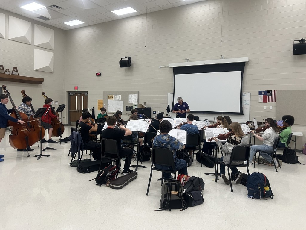 It is Arts in Education Week!  We started off our week with a visit from Dr. Douglas Bakenhus, Director of Orchestral Studies/Bassoon Instructor at Northwestern State University. We had a wonderful clinic and talk about the orchestra studies at Northwestern. 