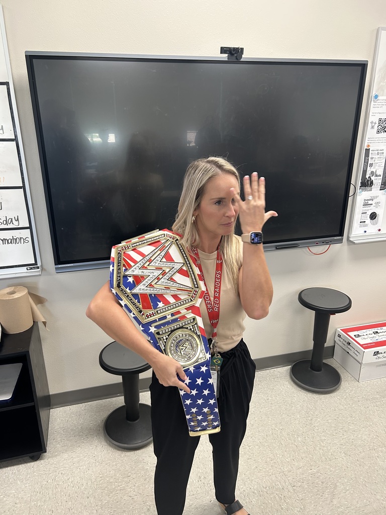 This week’s WWE-style Walkthrough Wednesday Championship Belt goes to Ms. Mooney! 💪🎉 Her classroom is a place of energy, engagement, and excellence, and today we recognized her hard work with the title belt   #WalkthroughWednesday #WWEChampion #ExcellenceInAction #TISD