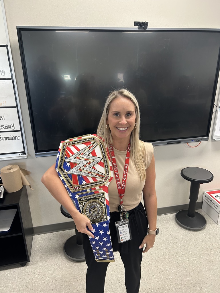 This week’s WWE-style Walkthrough Wednesday Championship Belt goes to Ms. Mooney! 💪🎉 Her classroom is a place of energy, engagement, and excellence, and today we recognized her hard work with the title belt   #WalkthroughWednesday #WWEChampion #ExcellenceInAction #TISD
