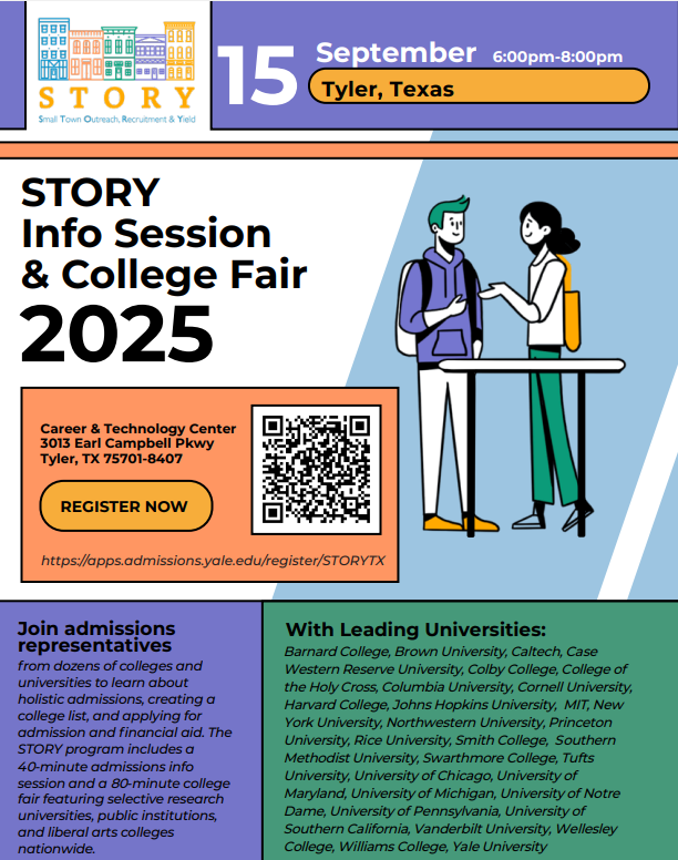 STORY Info Session and College Fair, register now