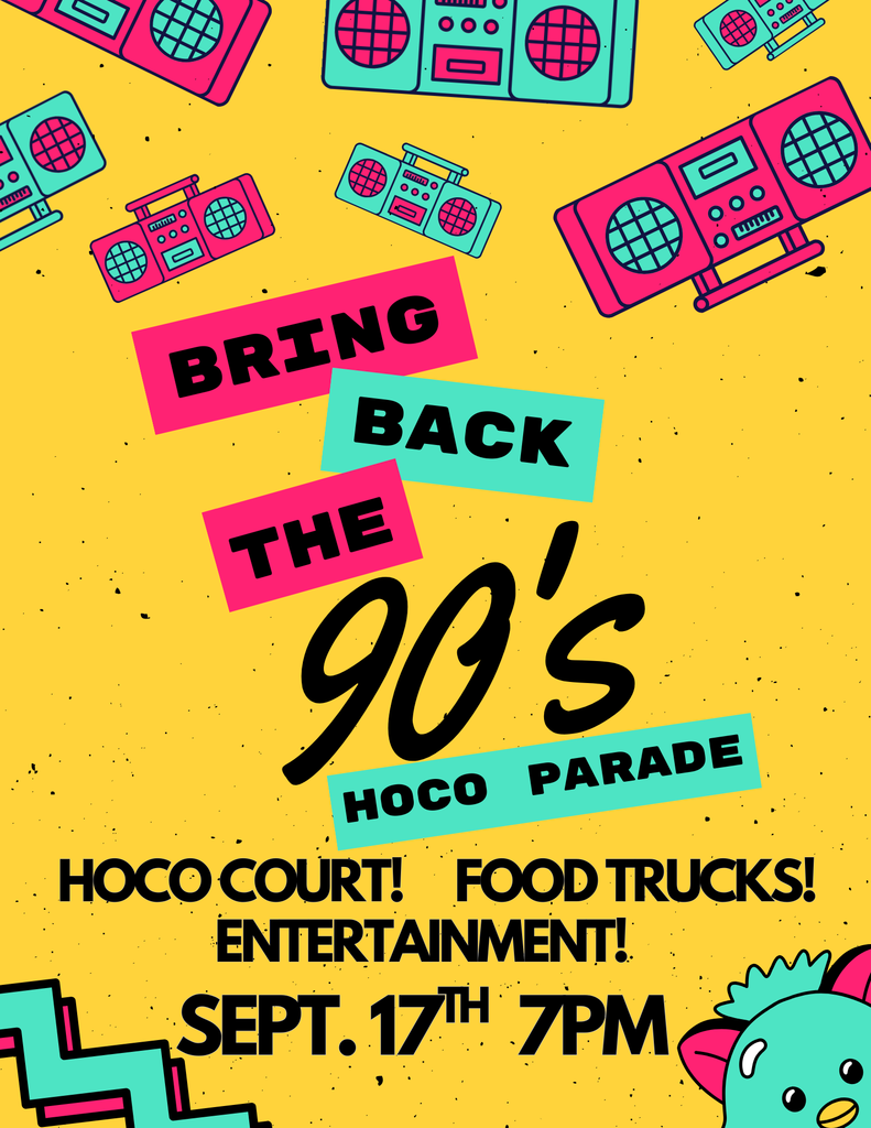 Bring Back the 90's HoCo Parade Sept. 17 7pm