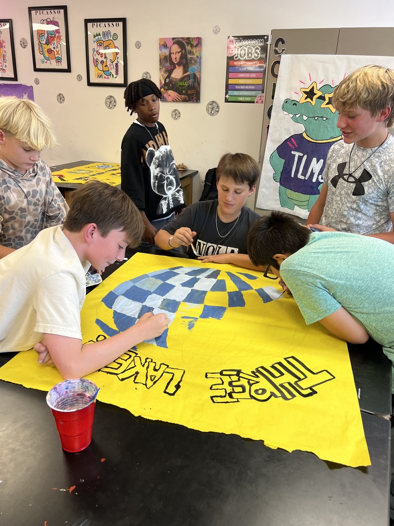 7th grade art has been busy painting this week!