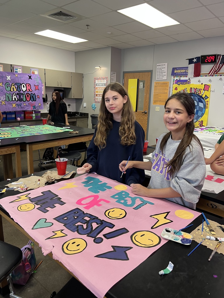7th grade art has been busy painting this week!