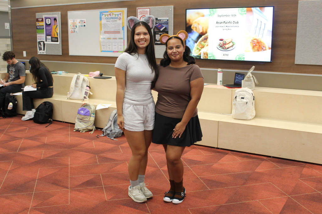 Tyler Legacy staff and students matching for twin day for HoCo spirit week