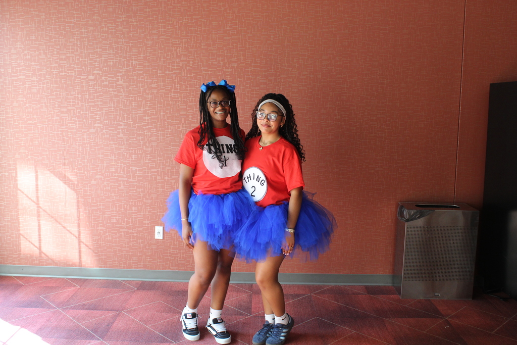 Tyler Legacy staff and students matching for twin day for HoCo spirit week