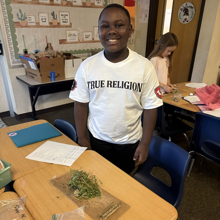 student working on STEM project Native American homes