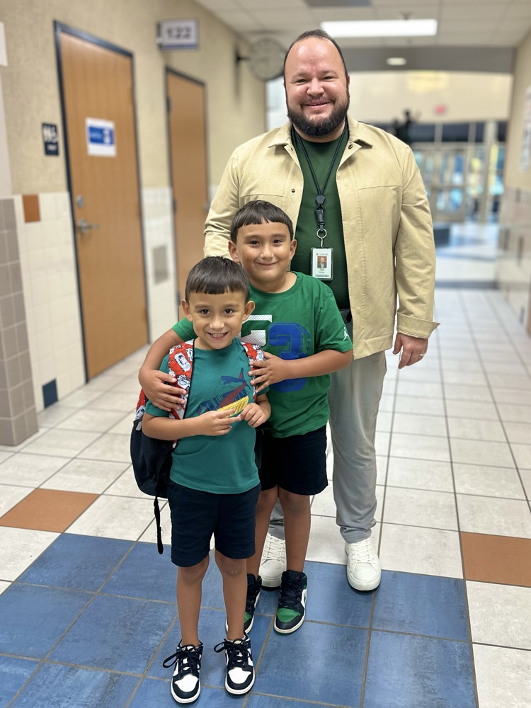 staff and students wearing green