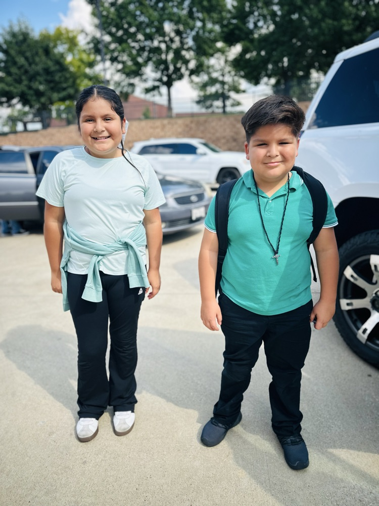 staff and students wearing green