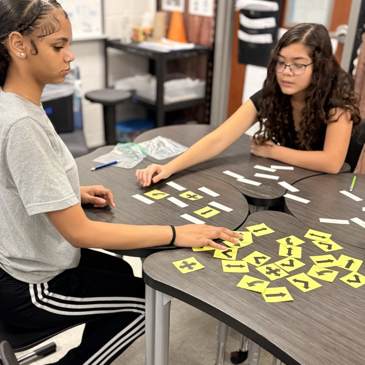 students working with a concept map