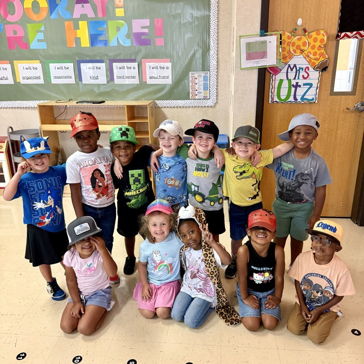 Students wearing cats for dress-up day