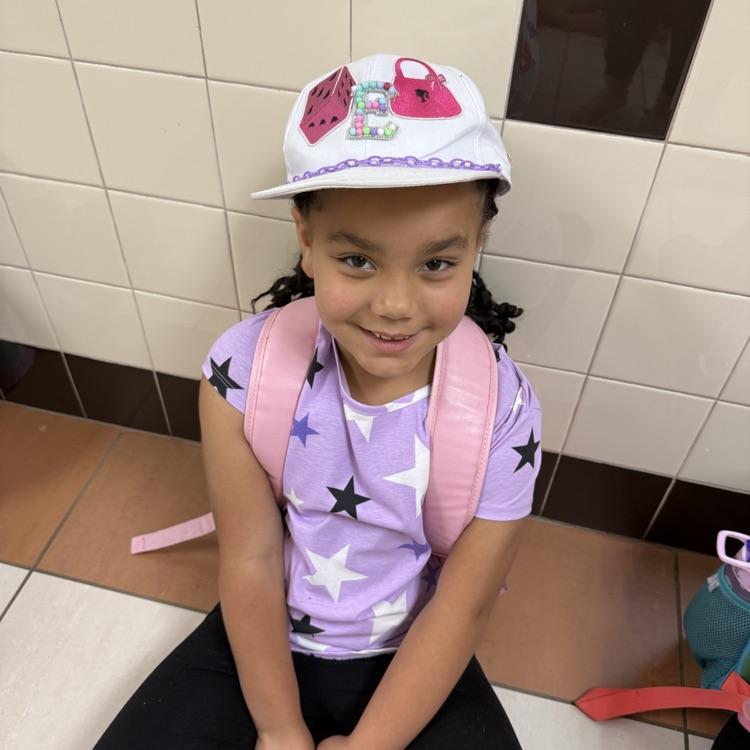 Students wearing hats for dress-up day