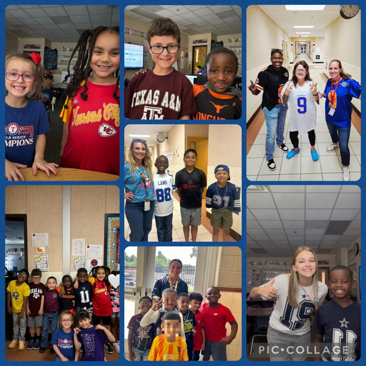 students wearing sports shirts and jerseys for national attendance awareness week