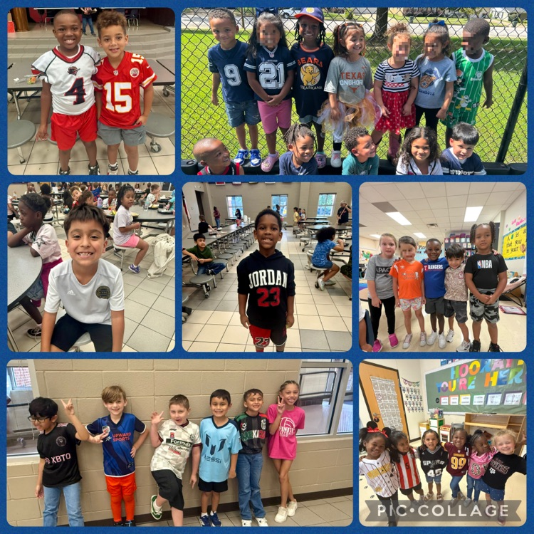 students wearing sports shirts and jerseys for national attendance awareness week