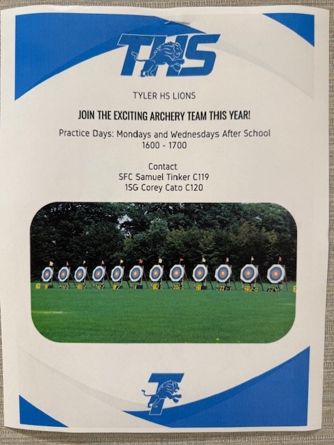 flyer for the Archery Teaam