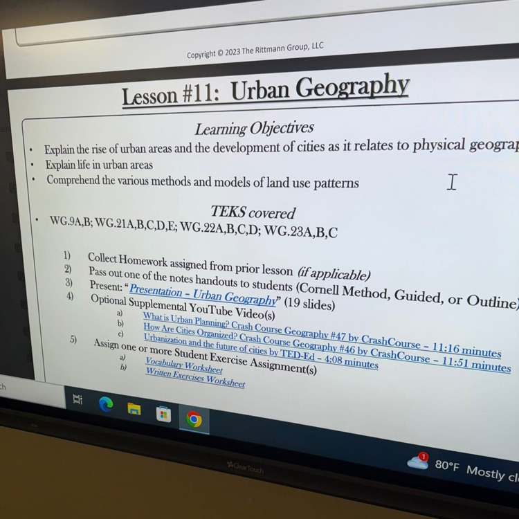 board from classroom
