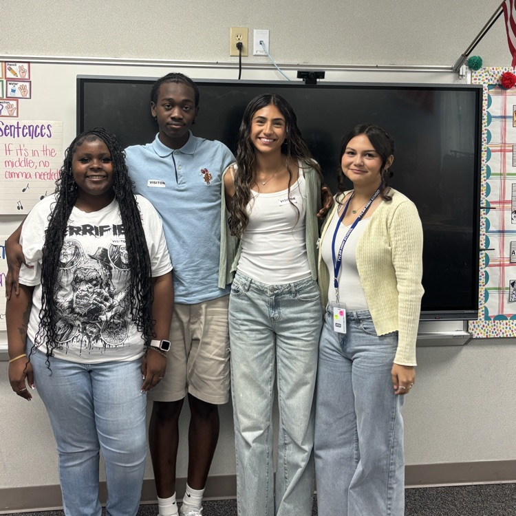 students at board
