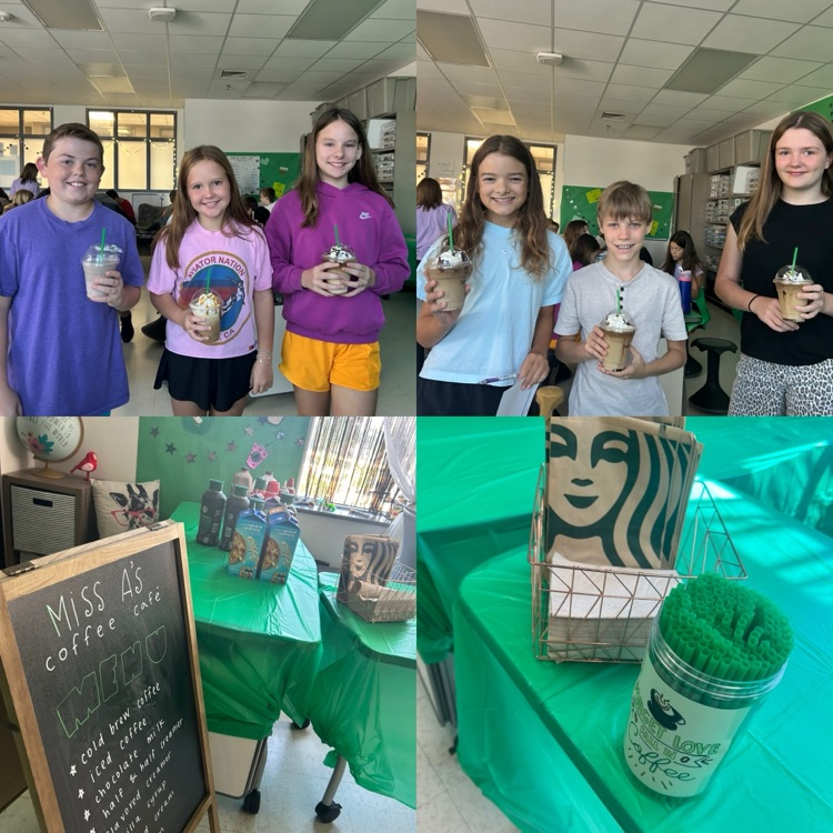 math classroom turned to coffee shop 