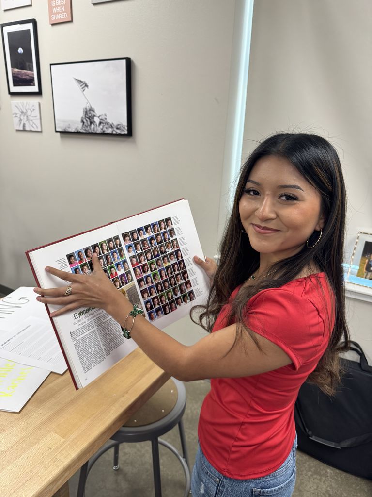 Current Tyler Legacy students finding older relatives in past yearbooks
