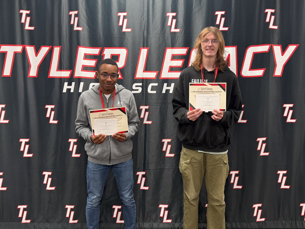  Tyler Legacy's Malcolm Jones & Jackson Larsh earned recognition as National Merit Commended Scholars!