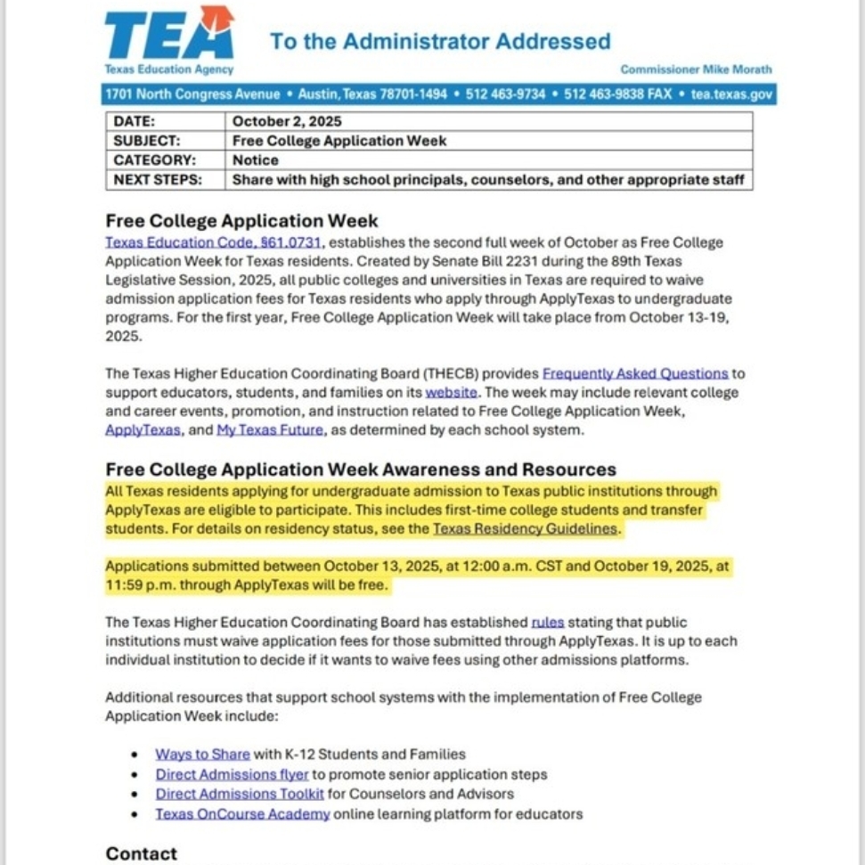 Free College Application Week