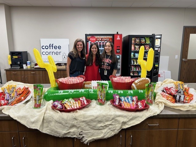 Tyler Legacy PTA with salty and sweet snacks for teachers