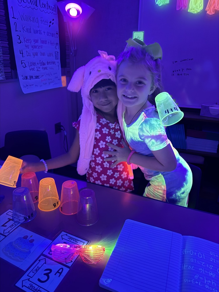 kids enjoying glow day