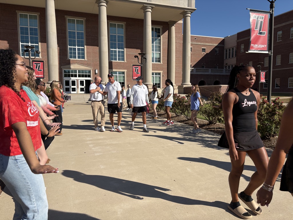 Tyler Legacy Varsity Tennis at their send off for 1st round of district play offs