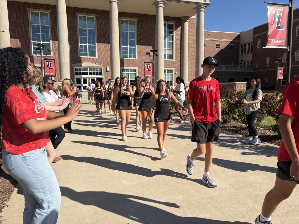 Tyler Legacy Varsity Tennis at their send off for 1st round of district play offs