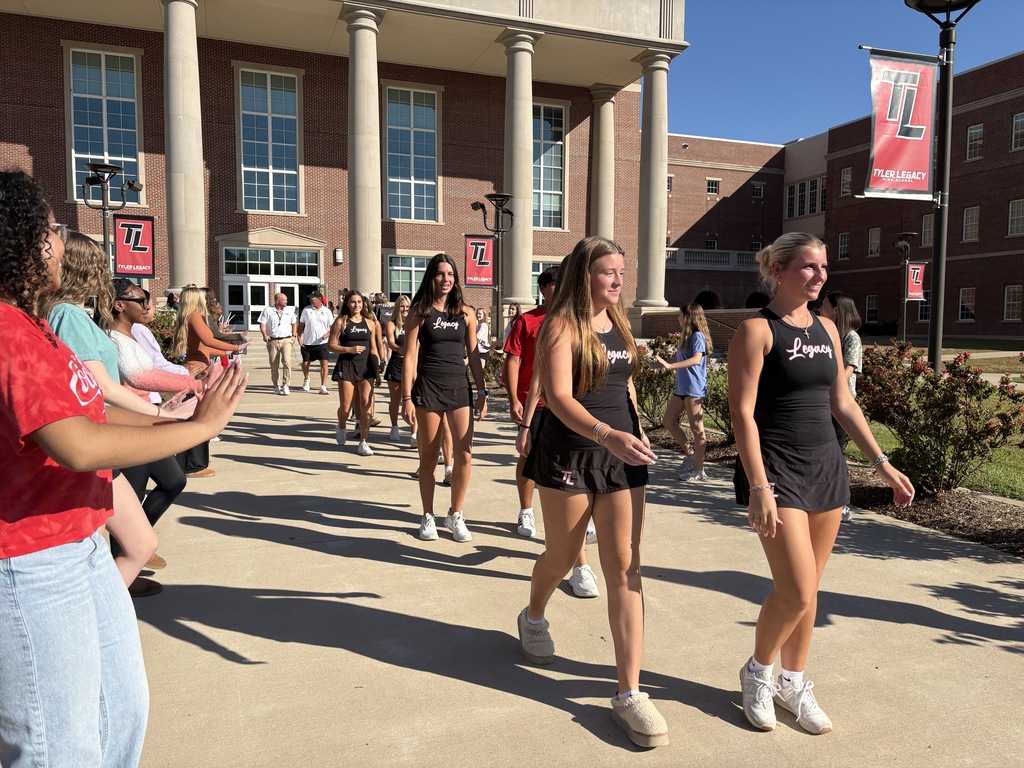 Tyler Legacy Varsity Tennis at their send off for 1st round of district play offs
