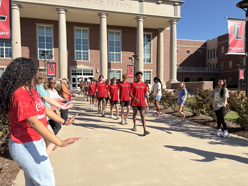 Tyler Legacy Varsity Tennis at their send off for 1st round of district play offs
