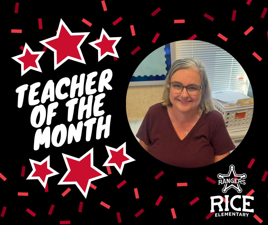 Carrie Johnson, teacher of the month for October