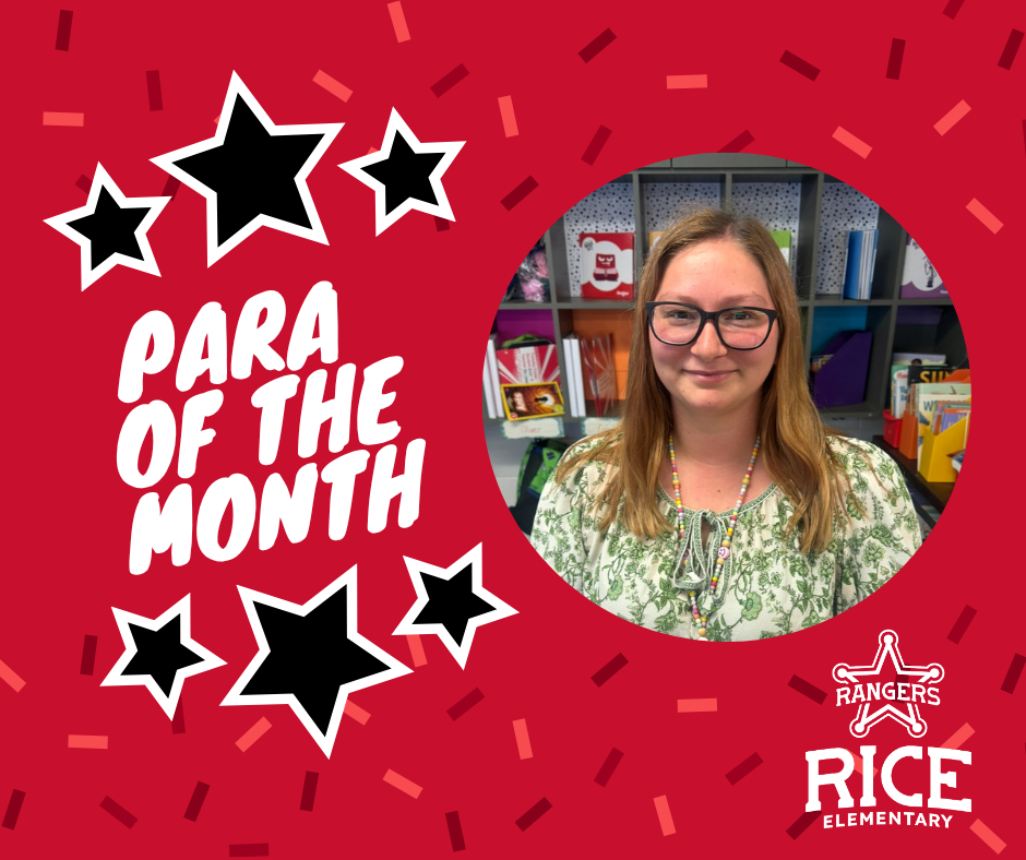 Miss Kendra, paraprofessional of the month